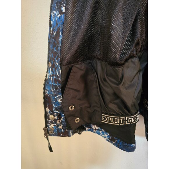 Grenade Snowboard Ski Jacket Mens Parka Jacket Shell w/Hood All Over Print Sz M - Picture 4 of 11